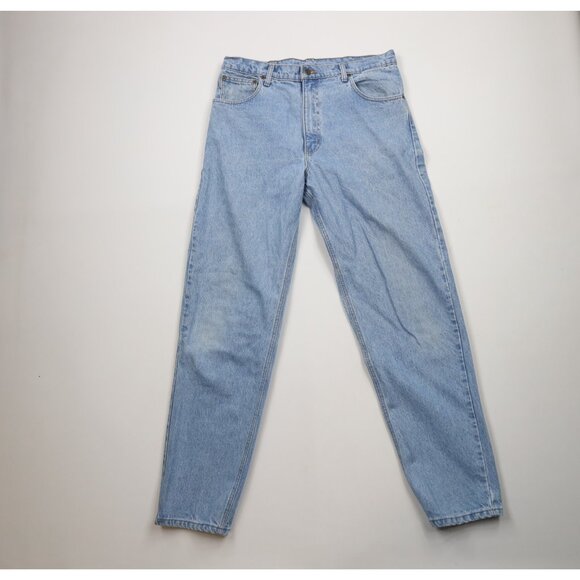 Vintage 90s Carhartt Mens 34x35 Faded Spell Out Relaxed Fit Denim Jeans USA